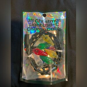 New! USB-C to USB-C Christmas Light Charge Cable - Green